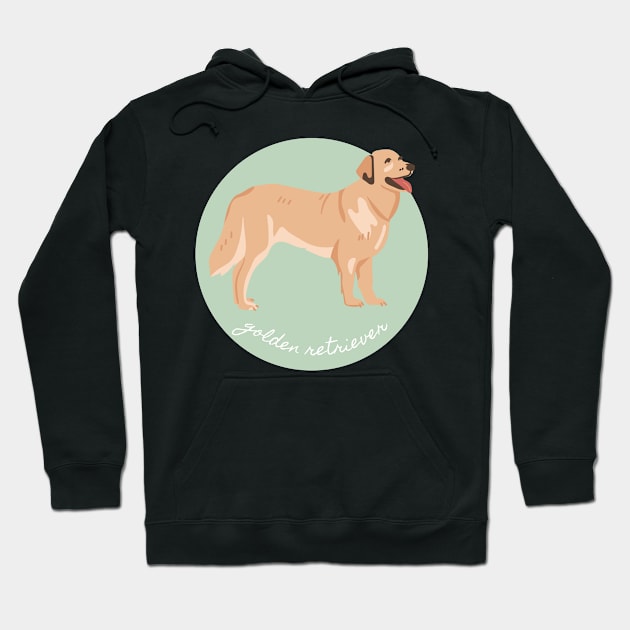 Golden Retriever Dog Breed Cursive Graphic Hoodie by PoliticalBabes